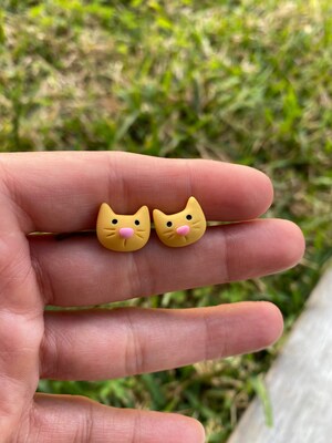 Cat Post Stud Earrings - image3